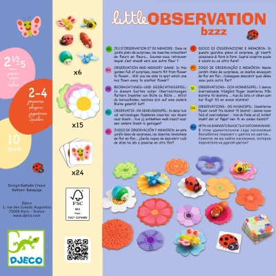 DJECO Gra planszowa LITTLE OBSERVATION Bzzz