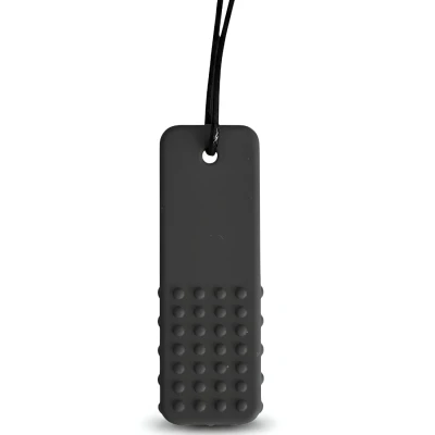 JELLYSTONE DESIGNS Jellystone Gryzak terapeutyczny FIRM antystresowy naszyjnik–BLOCK PENDANT GREY