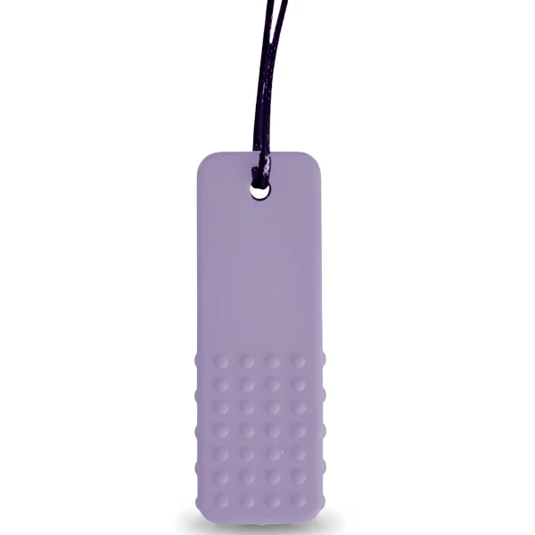 JELLYSTONE DESIGNS Jellystone Gryzak terapeutyczny FIRM antystresowy naszyjnik–BLOCK PENDANT PURPLE
