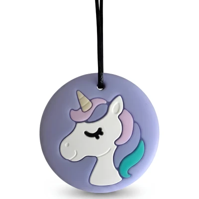 JELLYSTONE DESIGNS Jellystone Gryzak terapeutyczny MEDIUM antystresowy naszyjnik–PENDANT UNICORN PURPLE