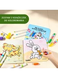 Jarmelo Kolorowanka z Naklejkami 4w1 – Zwierzęta i Pojazdy 2 książeczki 60 str. gruby papier nauka rysowania i zadania 2+