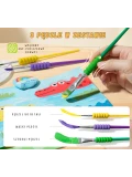 Jarmelo Paints — farby plakatowe dla dzieci nie barwią dłoni 8 kolorów 3 pędzle paleta 3+