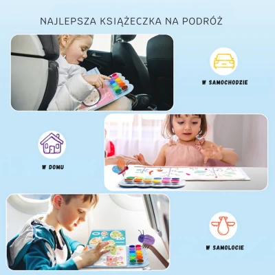 Jarmelo Finger Painting Forest — kreatywna książeczka do malowania palcami motyw leśny 12 gąbek