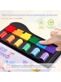 Jarmelo Finger Painting — kreatywna książeczka do malowania palcami szablony nakładki piankowe stempelkowe 6 kolorów