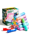 Jarmelo Rainbow Wow Kreda chodnikowa Jumbo 24 kol. w tym brokat 2 uchwyty zmywalna 3+