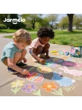 Jarmelo Rainbow Wow Kreda chodnikowa Jumbo 24 kol. w tym brokat 2 uchwyty zmywalna 3+