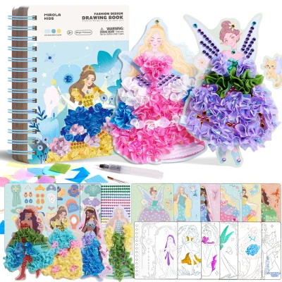 Jarmelo Poke Art 4w1 Magiczne Księżniczki – Projektowanie Mody Zeszyt Kreatywny 1000+ elementów Pędzelki 3+