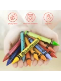 Jarmelo Crayons kredki świecowe dla dzieci zmywalne 36 kolorów 2 lata+