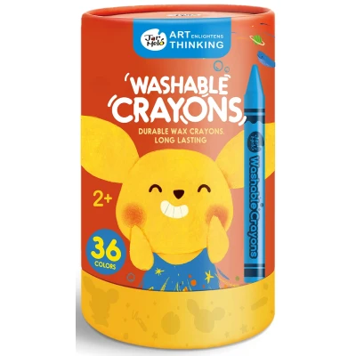 Jarmelo Crayons kredki świecowe dla dzieci zmywalne 36 kolorów 2 lata+