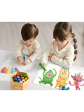 Jarmelo Key Crayons kredki klucze jumbo z wosku pszczelego ze sznurkiem do nawlekania 12 kolorów