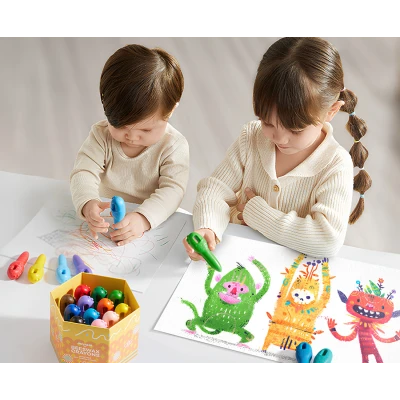 Jarmelo Key Crayons kredki klucze jumbo z wosku pszczelego ze sznurkiem do nawlekania 24 kolorów