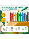 Jarmelo Leśne duszki Jumbo Crayons — wzmocnione grube kredki z wosku pszczelego 8 kolorów 1+
