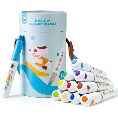 Jarmelo Ultra Silky Crayon Kredki żelowe wykręcane zmywalne 12 kol. w etui z paskiem