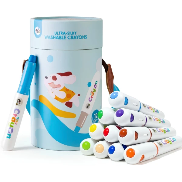 Jarmelo Ultra Silky Crayon Kredki żelowe wykręcane zmywalne 12 kol. w etui z paskiem