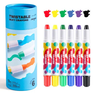 Jarmelo Silky Crayon Kredki żelowe wykręcane 6 kolorów w etui 12m+