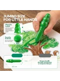 Jarmelo Leśne duszki Jumbo Crayons — wzmocnione grube kredki z wosku pszczelego 16 kolorów 1+