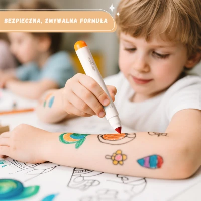 Jarmelo Wash Power Marker — grube zmywalne flamastry dla dzieci 12 kolorów 3+