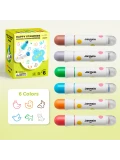 Jarmelo Farm Animals flamastry ze stemplami na bazie wody Zwierzęta 6 kolorów zmywalne 3+