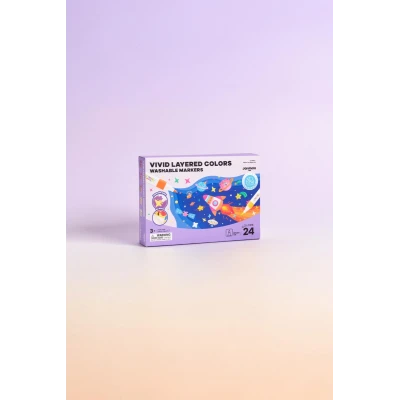Jarmelo Layered Markers — ergonomiczne flamastry z efektem warstwowym cienka końcówka 24 kolory 3+