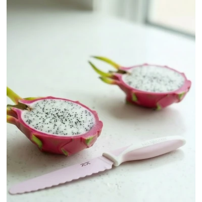KiddiKutter Bezpieczny nóż do nauki krojenia dla dzieci ROSE SORBET kolekcja GELATO lekki
