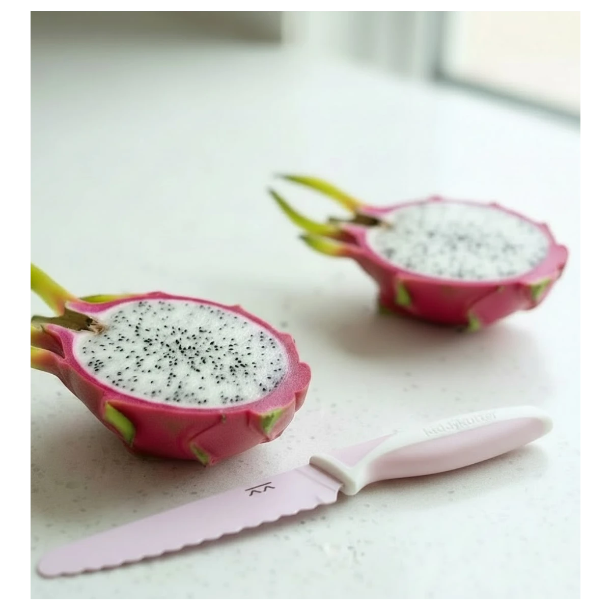 KiddiKutter Bezpieczny nóż do nauki krojenia dla dzieci ROSE SORBET kolekcja GELATO lekki
