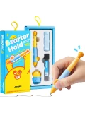 Jarmelo Ołówek Automatyczny WOW Grip 2mm Niebieski – ergonomiczny uchwyt temperówka wkłady grafitowe 12 szt. HB gumka etui