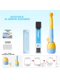 Jarmelo Ołówek Automatyczny WOW Grip 2mm Niebieski – ergonomiczny uchwyt temperówka wkłady grafitowe 12 szt. HB gumka etui