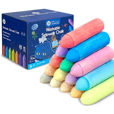 Jarmelo Jumbo Chalk — zmywalna gruba kreda chodnikowa 20 sztuk 15 kolorów 1+