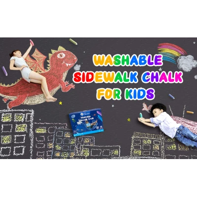 Jarmelo Jumbo Chalk — zmywalna gruba kreda chodnikowa 20 sztuk 15 kolorów 1+