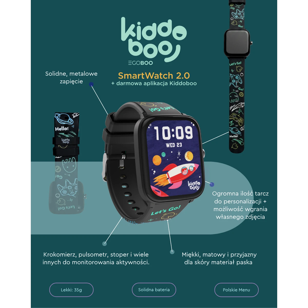 Kiddoboo Smartwatch 2.0 Black 6+