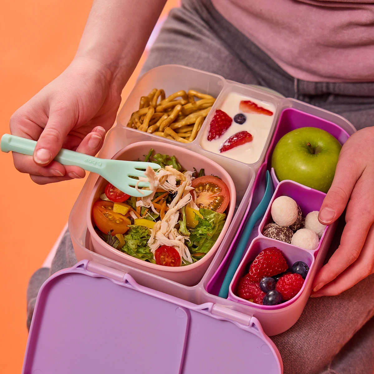 B.BOX Silikonowy wkład do lunchboxa z przegrodą na sztućce Ocean