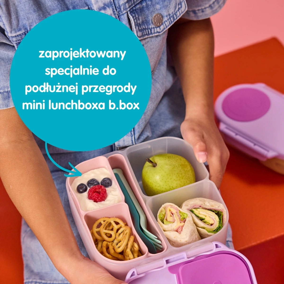 B.BOX Silikonowy wkład do mini lunchboxa z przegrodą na sztućce Ocean