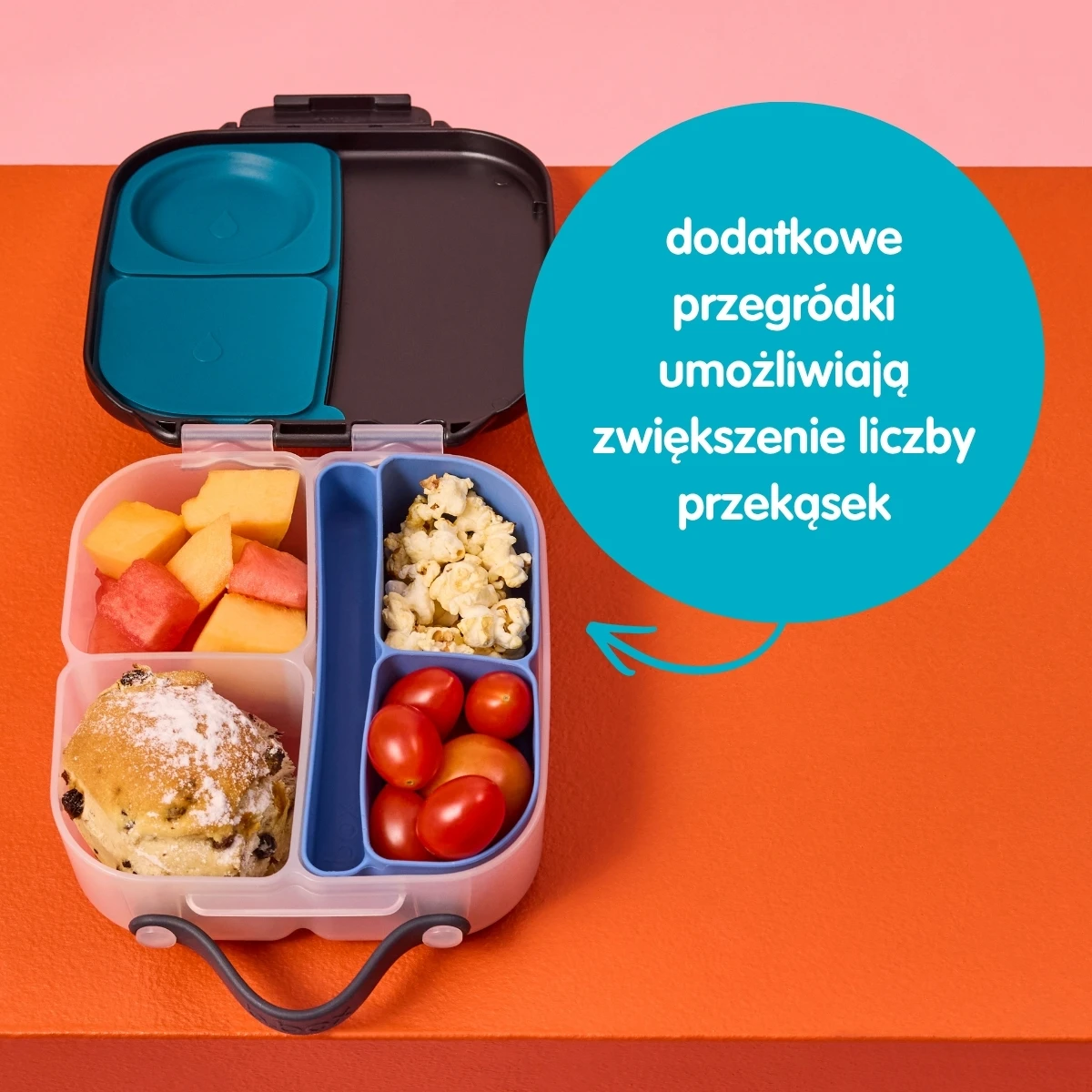 B.BOX Silikonowy wkład do mini lunchboxa z przegrodą na sztućce Ocean