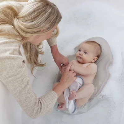 Shnuggle Leżaczek do Kąpieli Noworodka White Grey