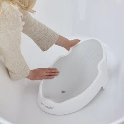 Shnuggle Leżaczek do Kąpieli Noworodka White Grey