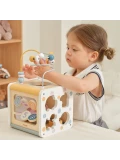 VIGA PolarB Drewniana Kostka Aktywności 7w1 Sorter Labirynt Zwierzątka 12m+