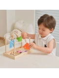VIGA Drewniany Zestaw do Prania Suszarka Ubranka Klamerki Montessori 27 el