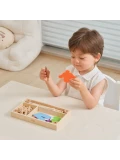VIGA Drewniany Zestaw do Prania Suszarka Ubranka Klamerki Montessori 27 el