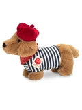 TEDDY HERMANN Maskotka Jamnik Claude 26 cm z czapeczką
