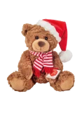 TEDDY HERMANN Świąteczna maskotka Miś w czapce mikołaja 30 cm