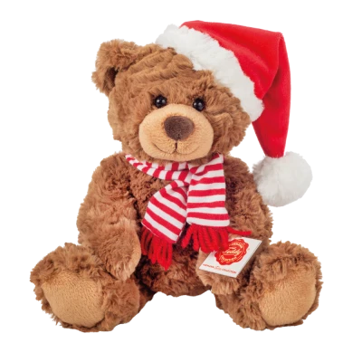 TEDDY HERMANN Świąteczna maskotka Miś w czapce mikołaja 30 cm