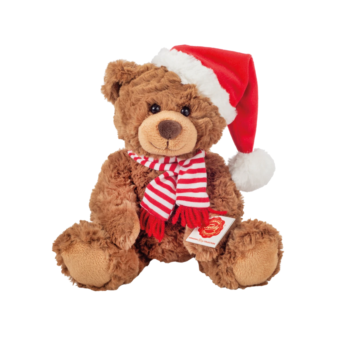 TEDDY HERMANN Świąteczna maskotka Miś w czapce mikołaja 30 cm