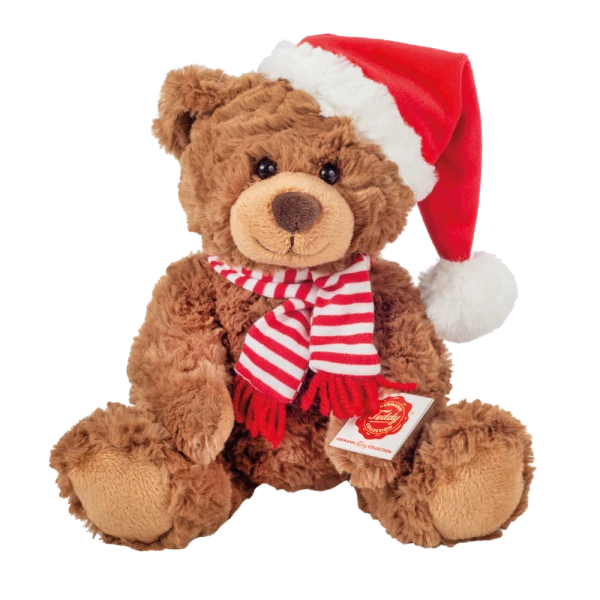 TEDDY HERMANN Świąteczna maskotka Miś w czapce mikołaja 30 cm