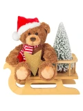 TEDDY HERMANN Świąteczna maskotka Miś w czapce mikołaja 30 cm