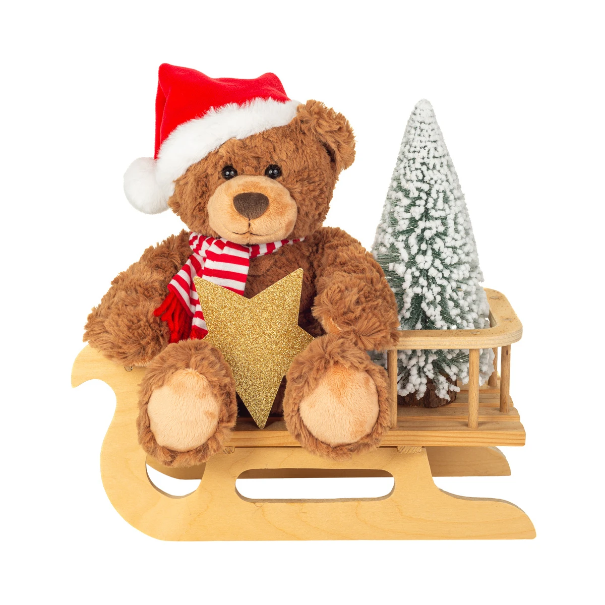 TEDDY HERMANN Świąteczna maskotka Miś w czapce mikołaja 30 cm