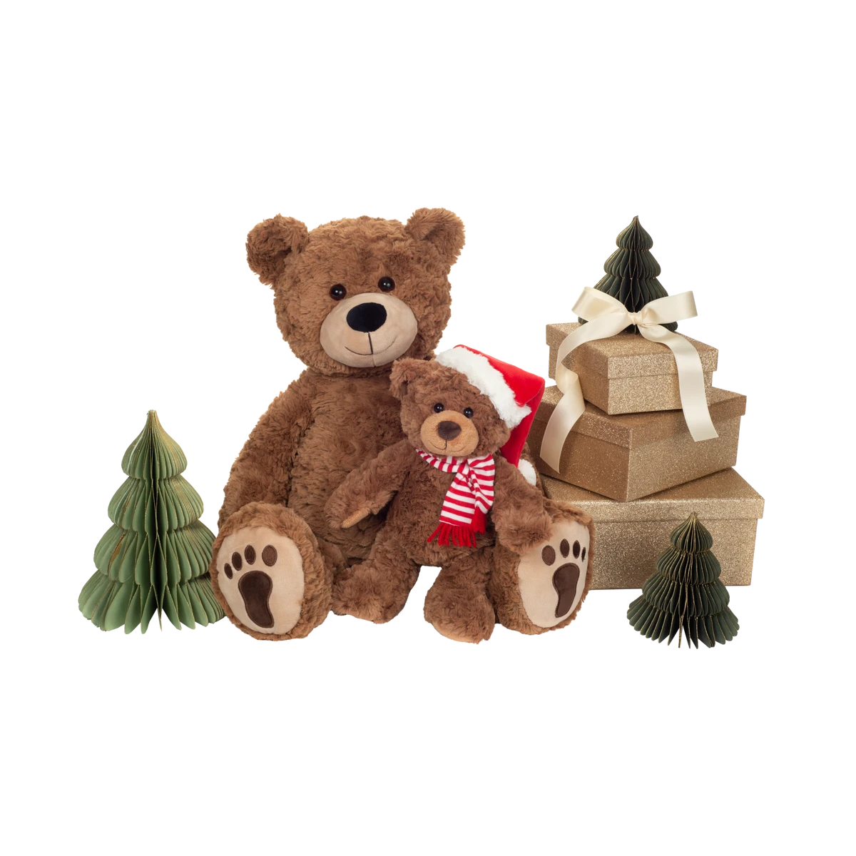 TEDDY HERMANN Świąteczna maskotka Miś w czapce mikołaja 30 cm