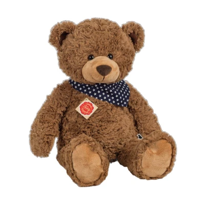 TEDDY HERMANN Maskotka miś pluszowy 48 cm z bandaną w gwiazdki brązowy