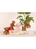 TEDDY HERMANN Maskotka miś pluszowy 38 cm z bandaną w gwiazdki brązowy