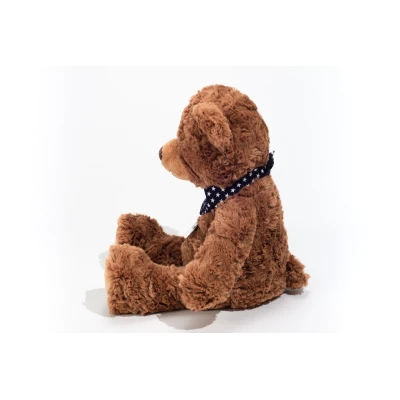 TEDDY HERMANN Maskotka miś pluszowy 38 cm z bandaną w gwiazdki brązowy