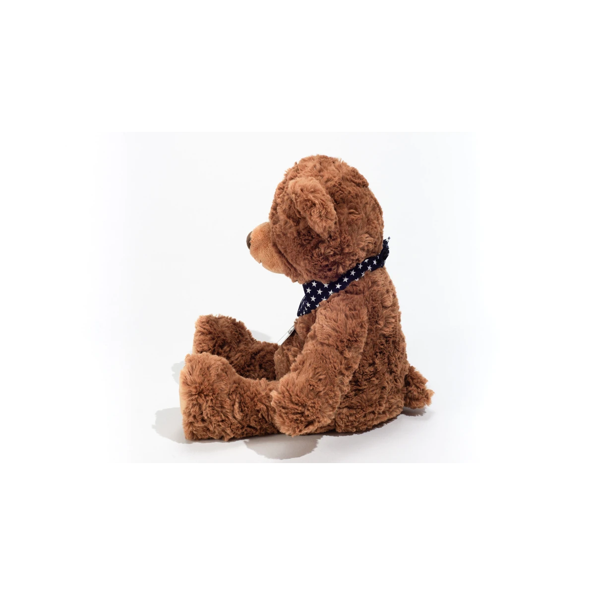 TEDDY HERMANN Maskotka miś pluszowy 38 cm z bandaną w gwiazdki brązowy